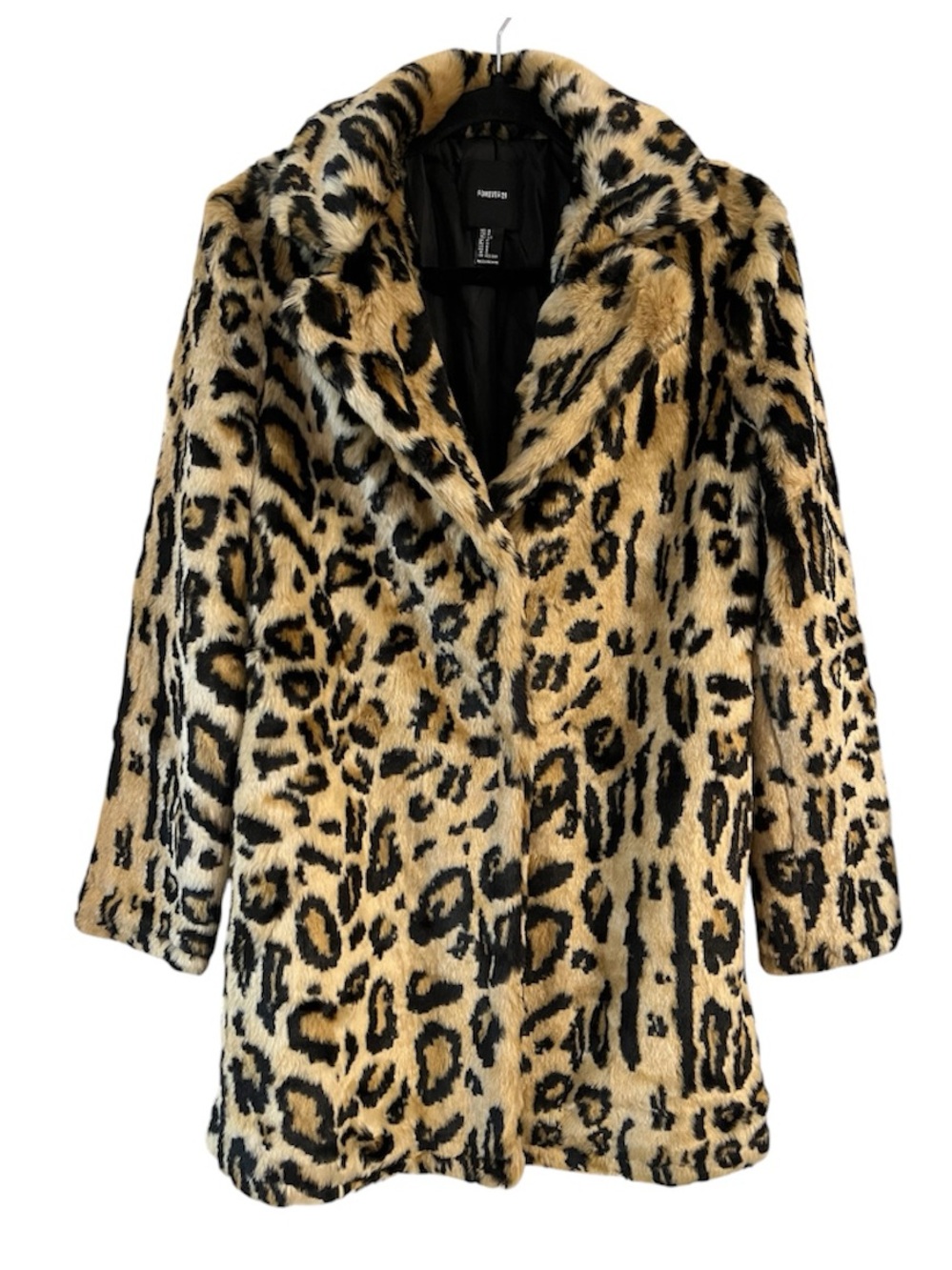 ✨FORVER 21✨Faux Fur Leopard Print Coat